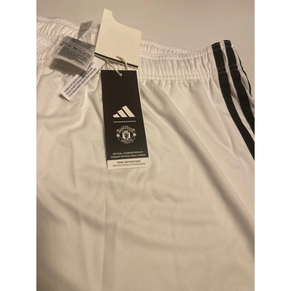 Adidas Manchester United Men's Home AEROREADY Soccer Shorts White Sz 2XL New
